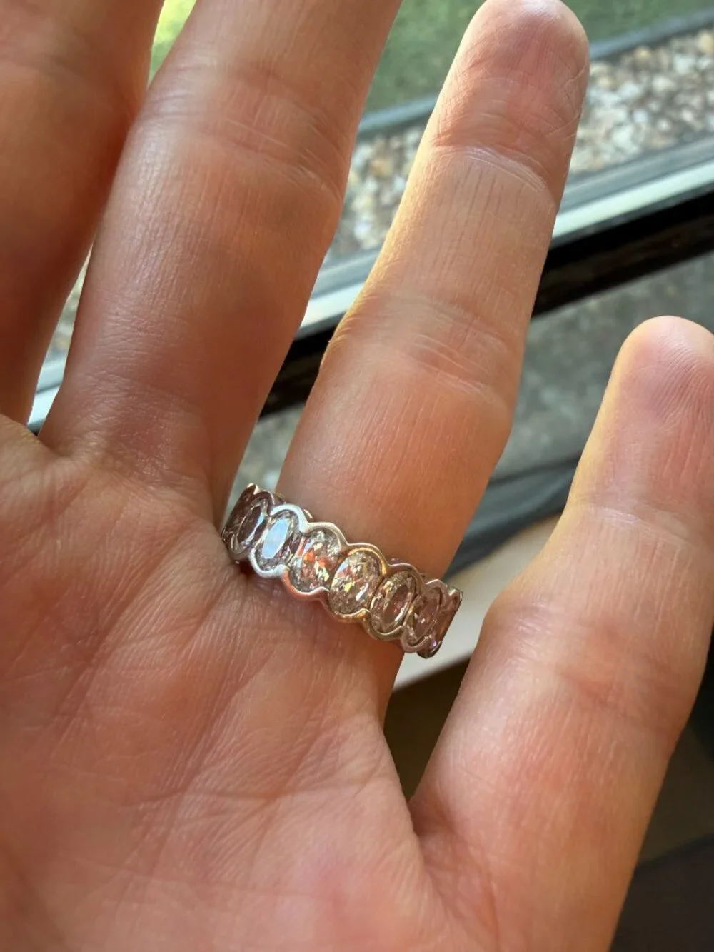 Radiance by Absolute 4.75 ct Sterling Silver Oval Eternity Ring - 5